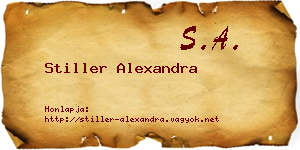 Stiller Alexandra névjegykártya